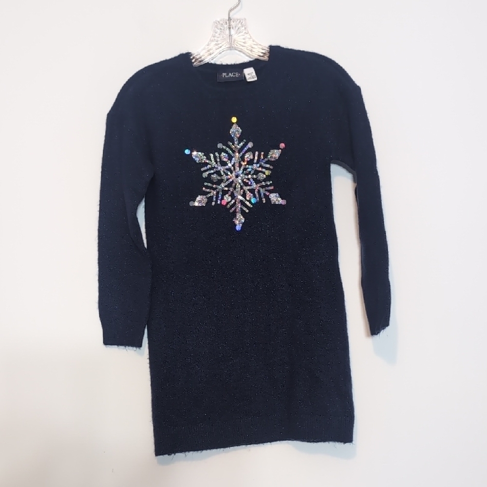 The Children's Place Girls Snowflake Sweater Dress
